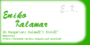 eniko kalamar business card